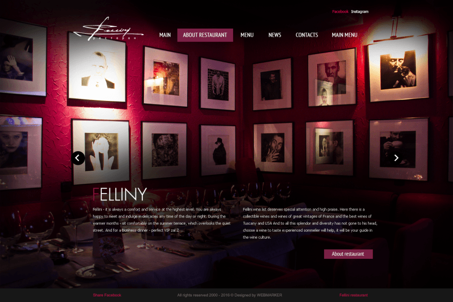 Web design restaurant